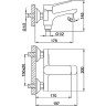 Смеситель для ванны FRAP H61 F3261 хром